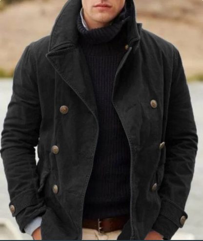Veste décontractée pour hommes - Fermeture à boutons - Veste de printemps pour hommes