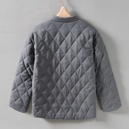 Veste d'été pour hommes avec boutons et matelassage en losanges