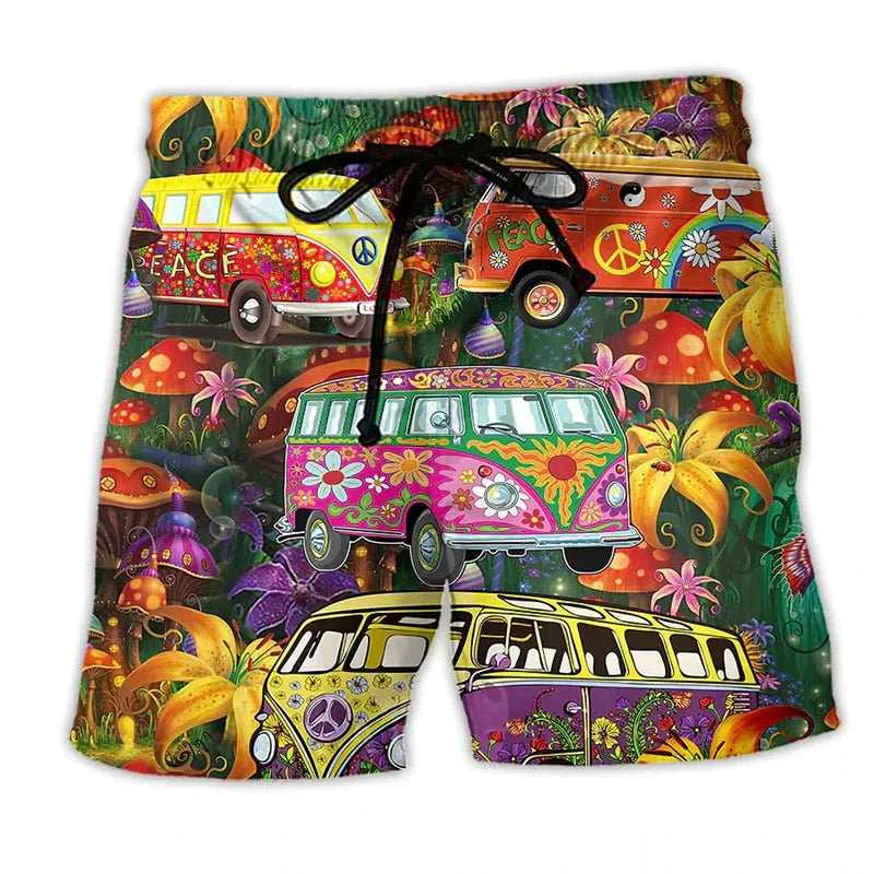 Shorts de bain pour hommes avec design graffiti