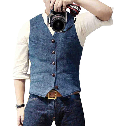 Gilet en denim pour hommes - Marko
