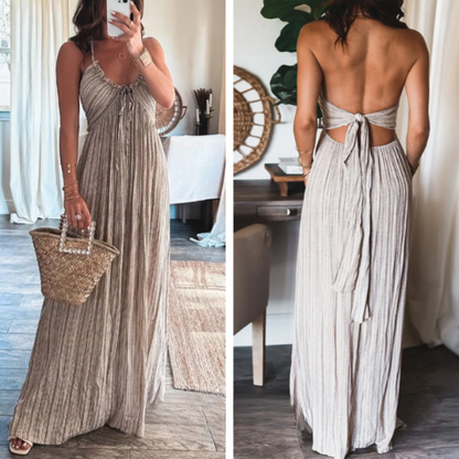 Robe Maxi Beige - Hesja