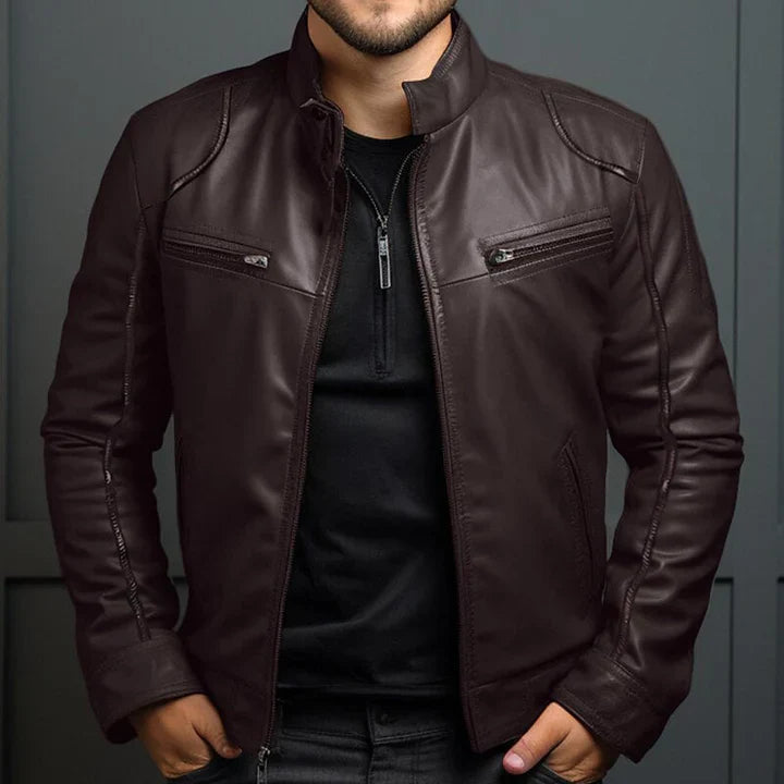 Baylor – Veste pour homme en cuir vintage