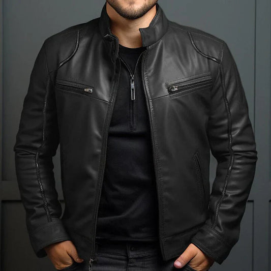 Baylor – Veste pour homme en cuir vintage