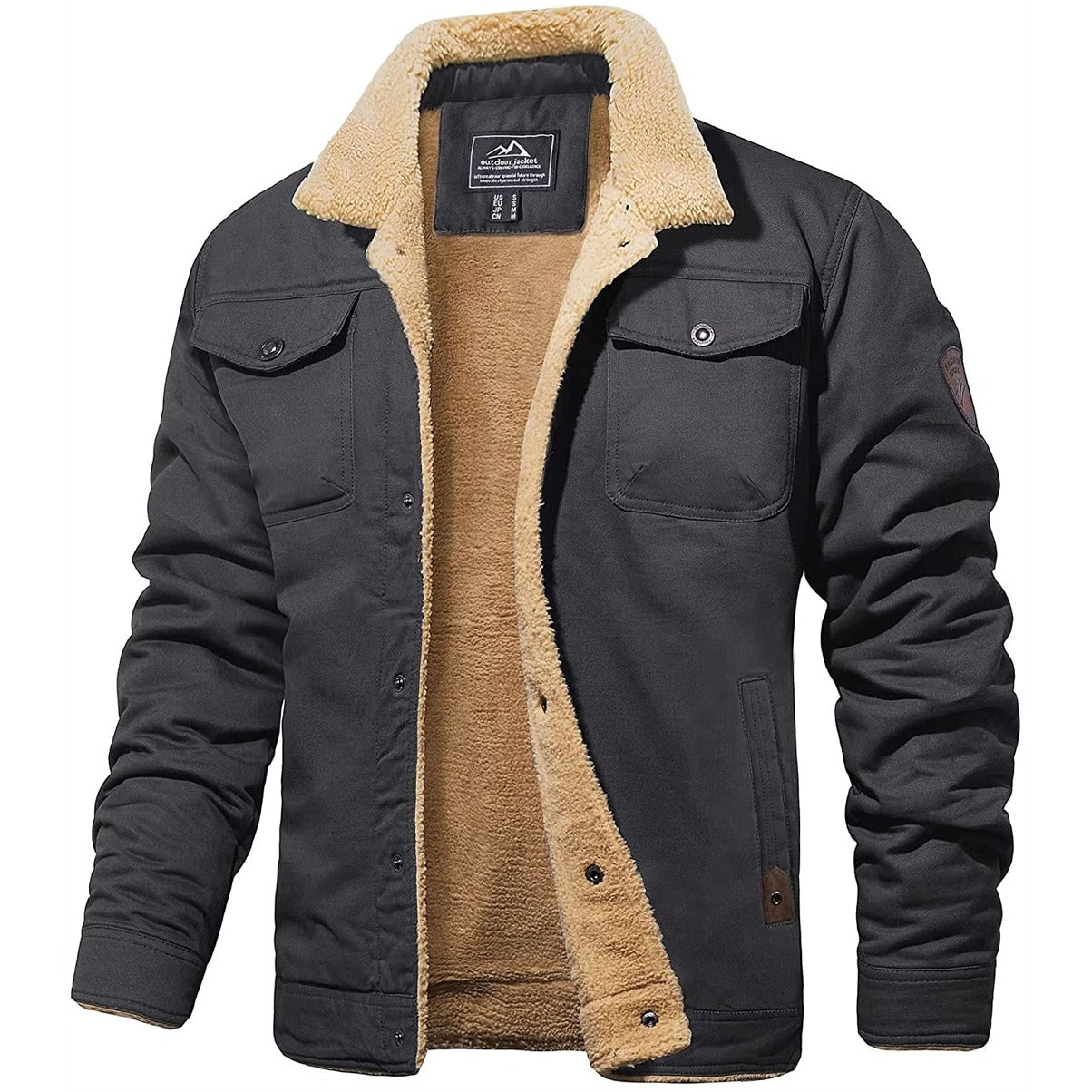 Manteau pour homme avec fermeture à boutons et poches - Pabio