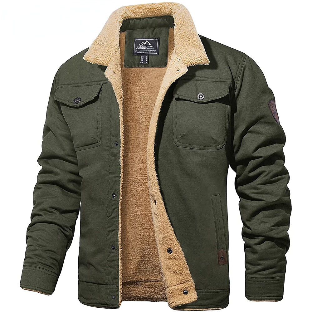 Manteau pour homme avec fermeture à boutons et poches - Pabio