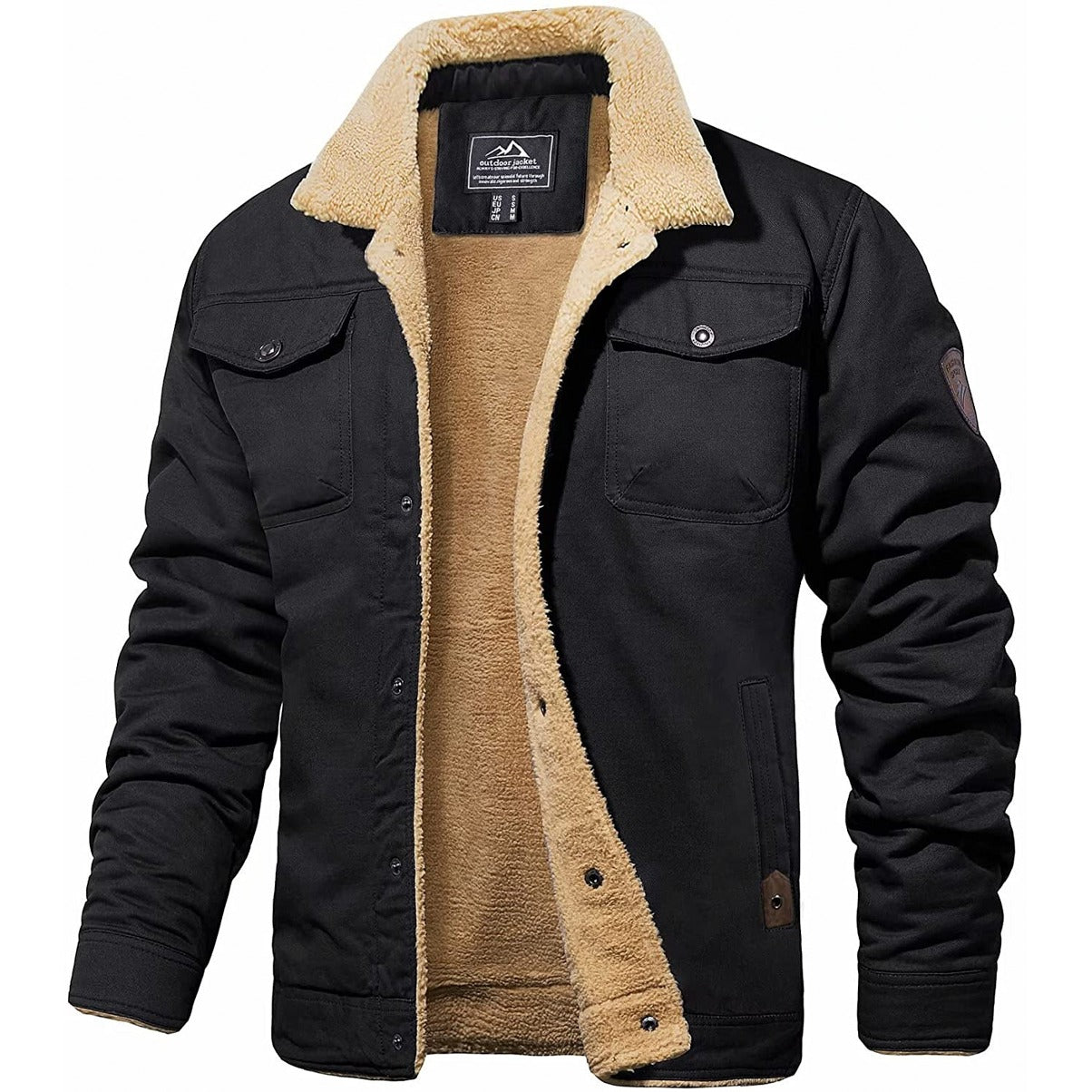 Manteau pour homme avec fermeture à boutons et poches - Pabio