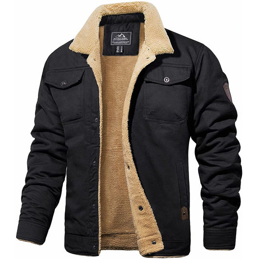 Manteau pour homme avec fermeture à boutons et poches - Pabio