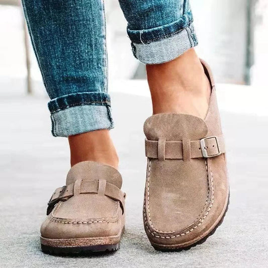 Mocassins rétro en daim dames de la vieille école - Lori