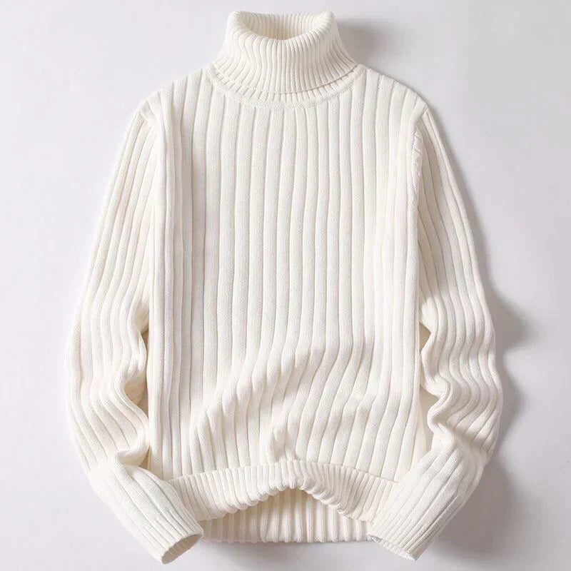 Pull à col roulé en laine mérinos pour hommes - Kevin