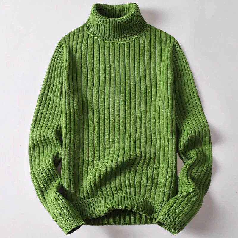Pull à col roulé en laine mérinos pour hommes - Kevin
