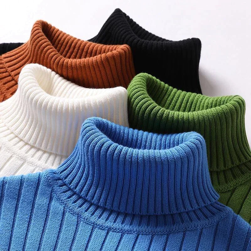 Pull à col roulé en laine mérinos pour hommes - Kevin