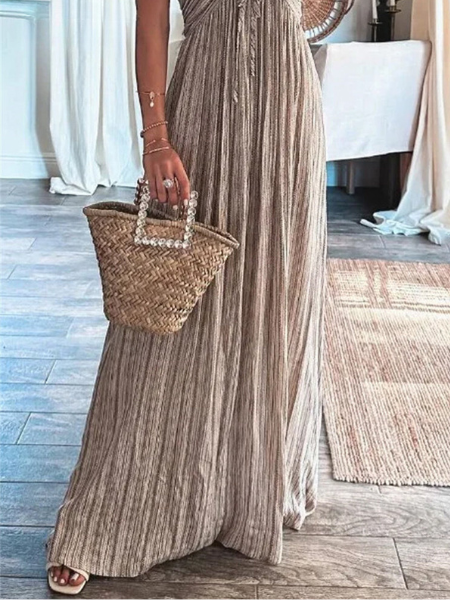 Robe Maxi Beige - Hesja