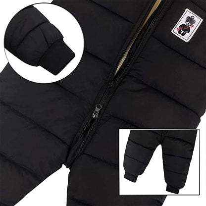 Warmer und gemütlicher Baby-Winterstrampler mit Ohren