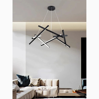 LumoFlow - LED Pendant Light with Abstract Lines