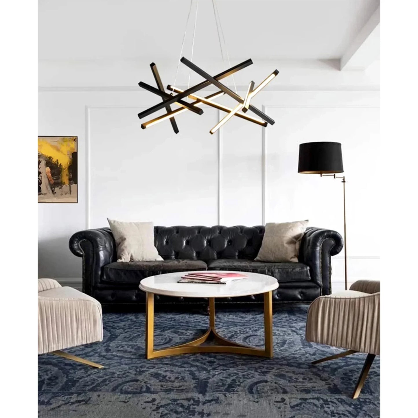 LumoFlow - LED Pendant Light with Abstract Lines