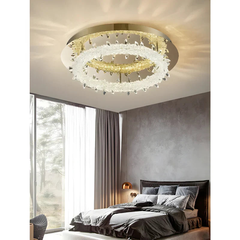 LuxeGlimmer - Modern Crystal Ceiling Light