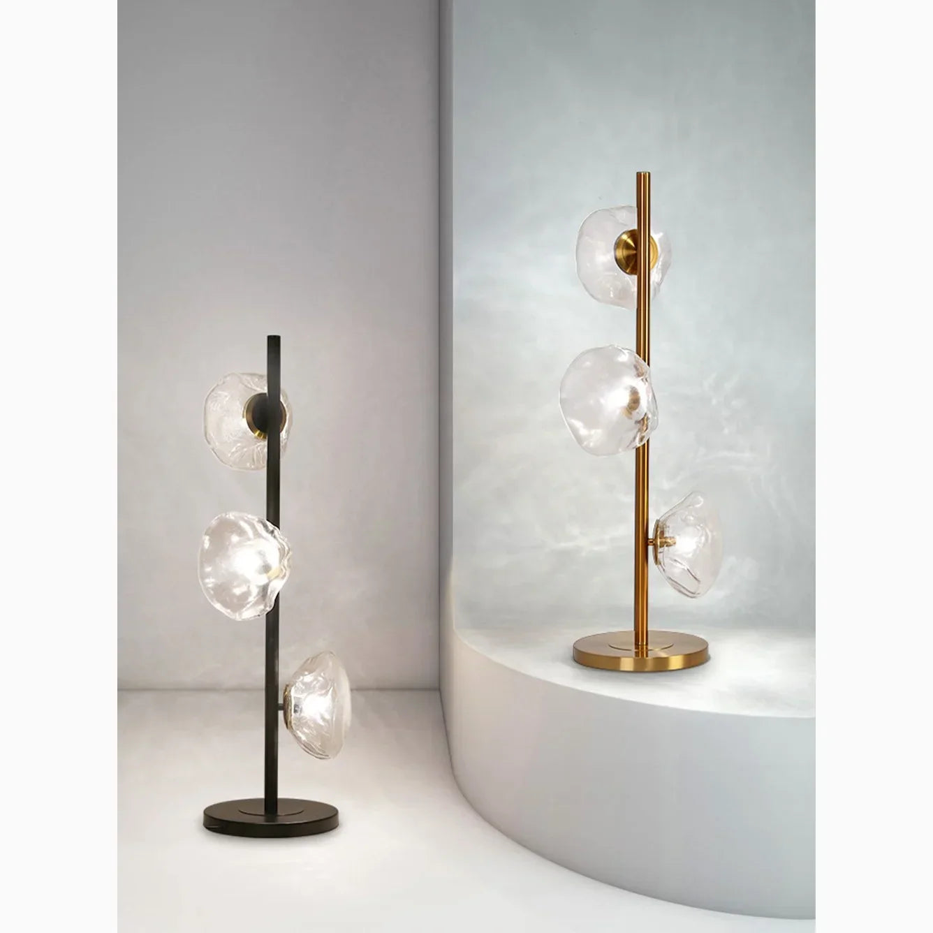 CloudGlow - Kunstnerisk glas LED-gulv- og bordlampe