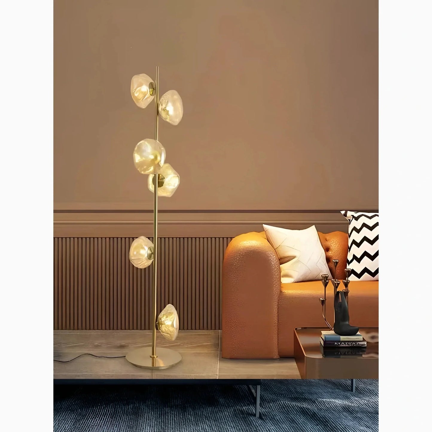 CloudGlow - Kunstnerisk glas LED-gulv- og bordlampe