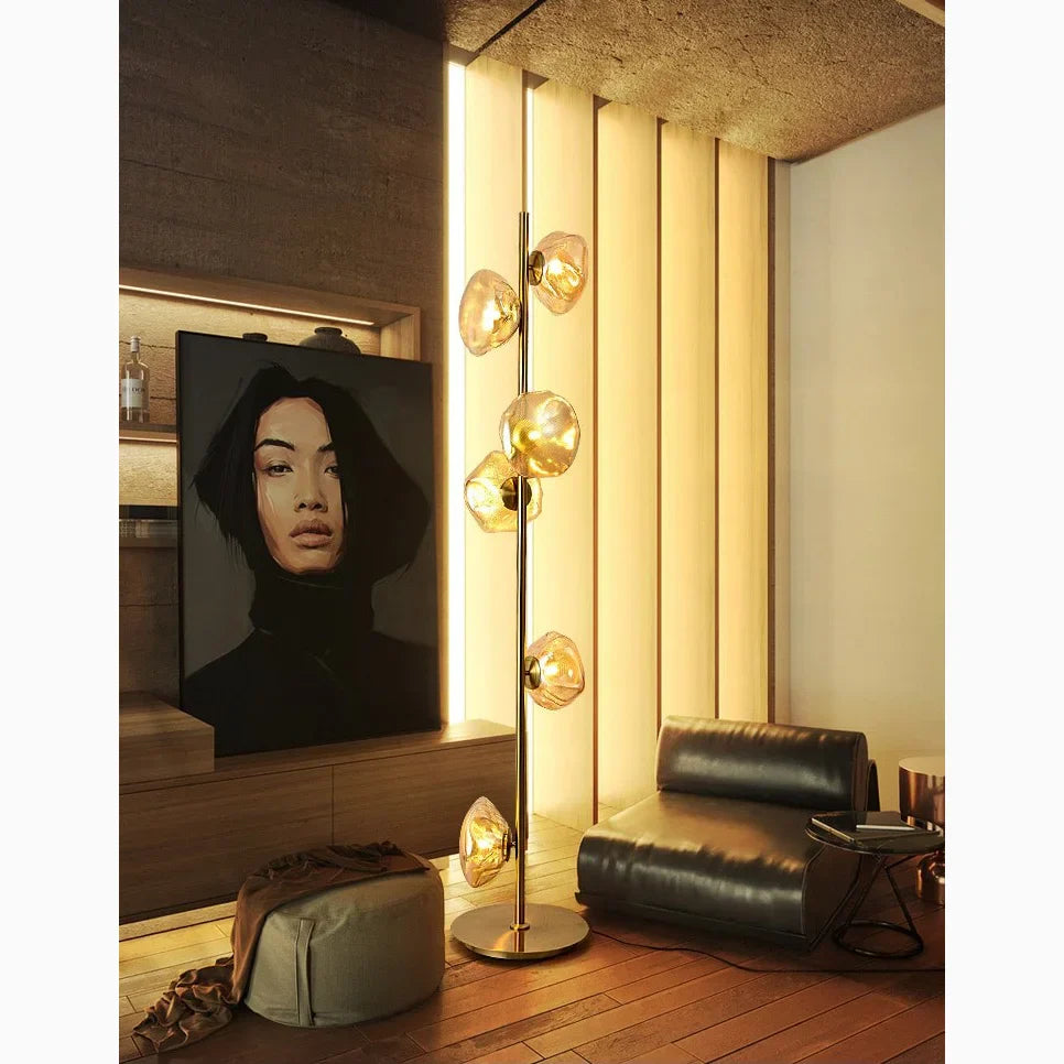 CloudGlow - Kunstnerisk glas LED-gulv- og bordlampe