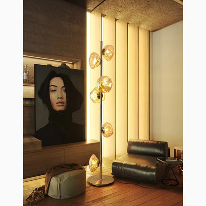 CloudGlow - Kunstnerisk glas LED-gulv- og bordlampe