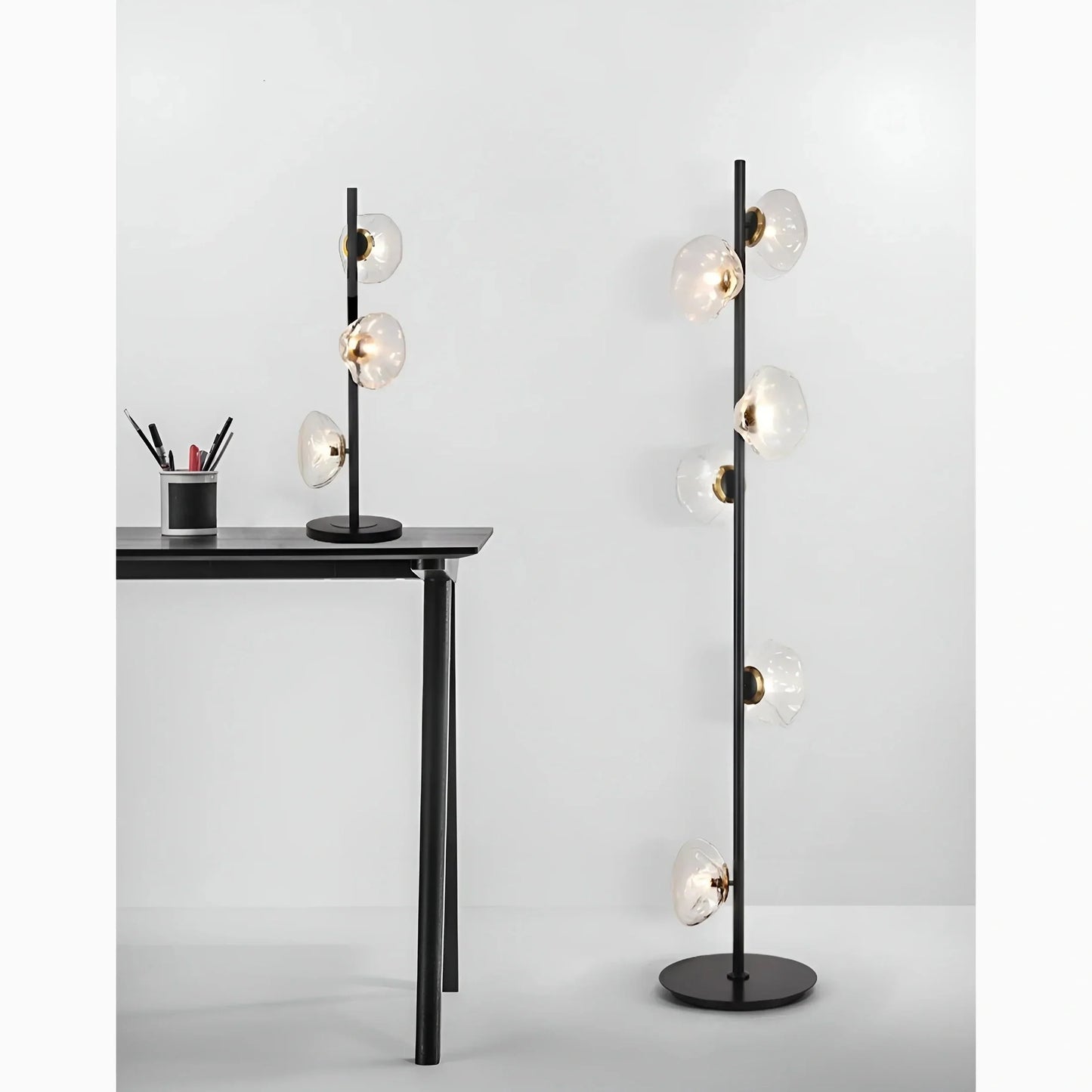 CloudGlow - Kunstnerisk glas LED-gulv- og bordlampe