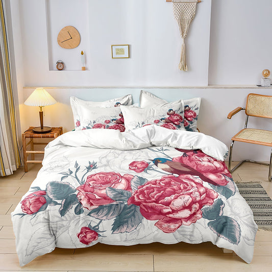 GardenHaven - Zachte Bloemen Vogelbeddengoed Collectie
