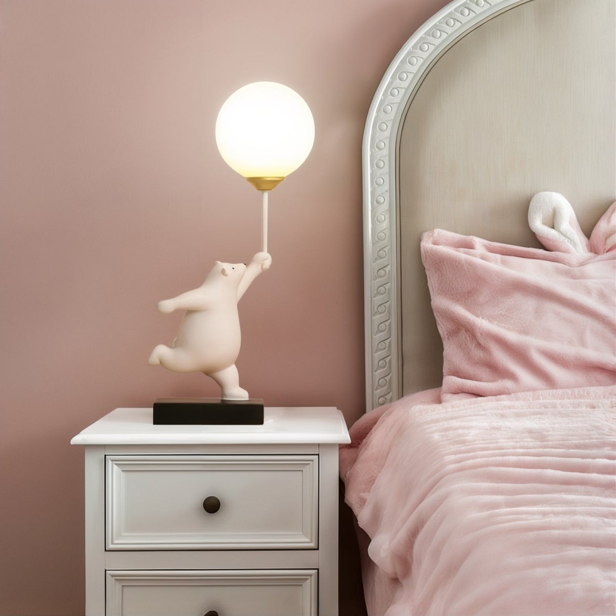 BeerLuxe - Lampe de table avec ours mignon et éclairage intime