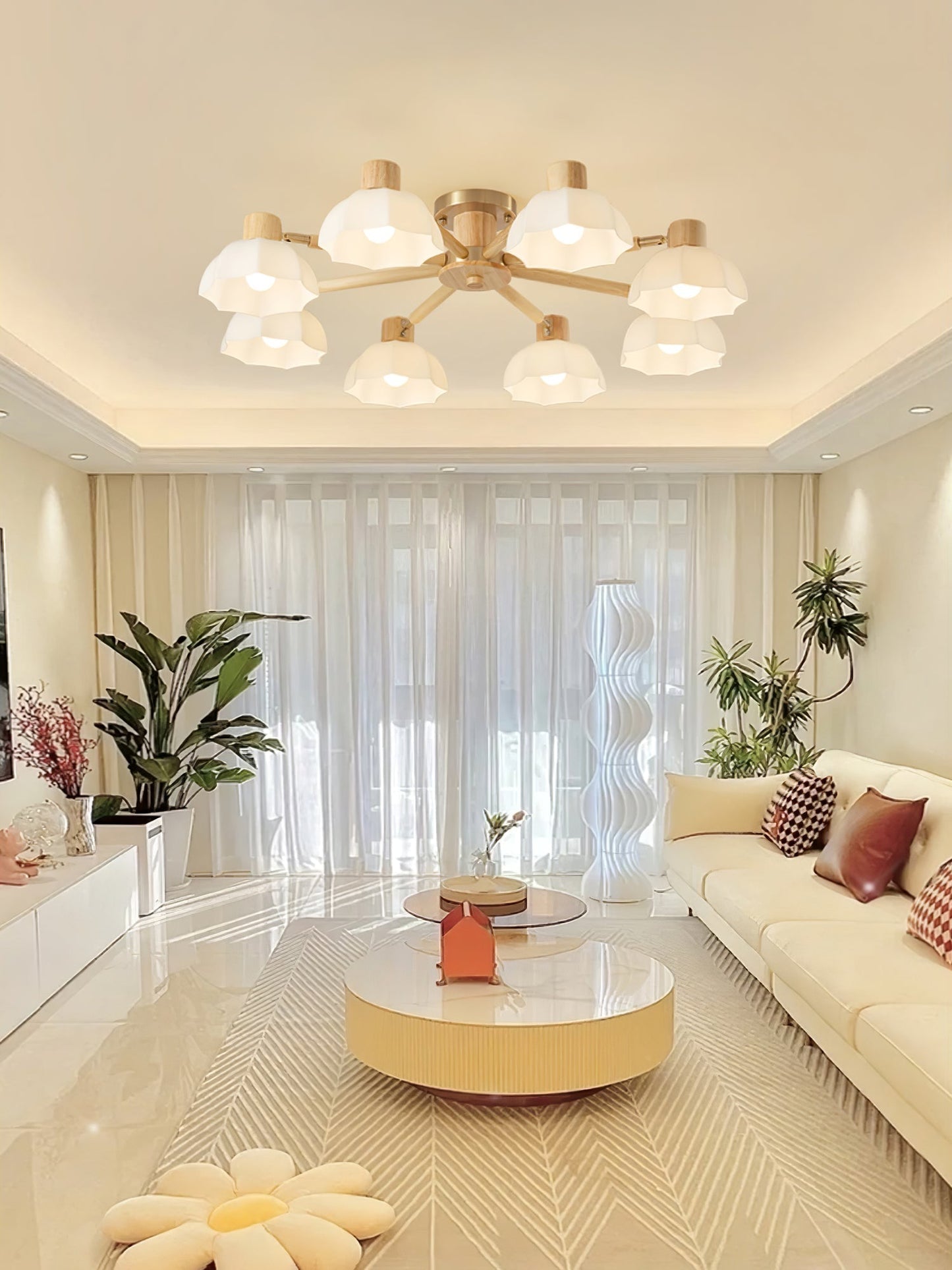 FloralLuxe - Deckenlampe mit Blumendesign und stimmungsvoller Beleuchtung