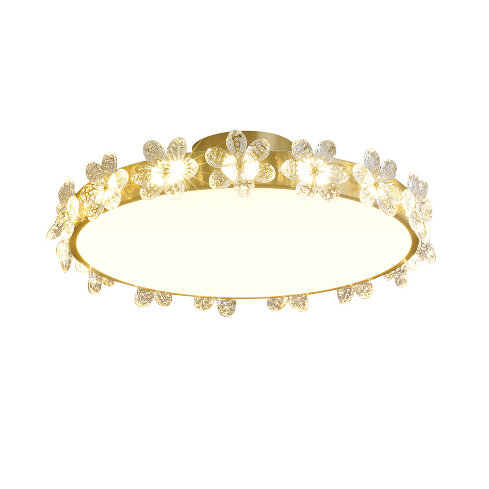 LuxePetal - Ceiling Light with Crystal Petals and Subtle Lighting