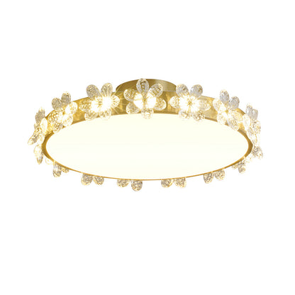 LuxePetal - Ceiling Light with Crystal Petals and Subtle Lighting