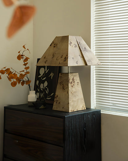 PyramidWood - Wooden Table Lamp