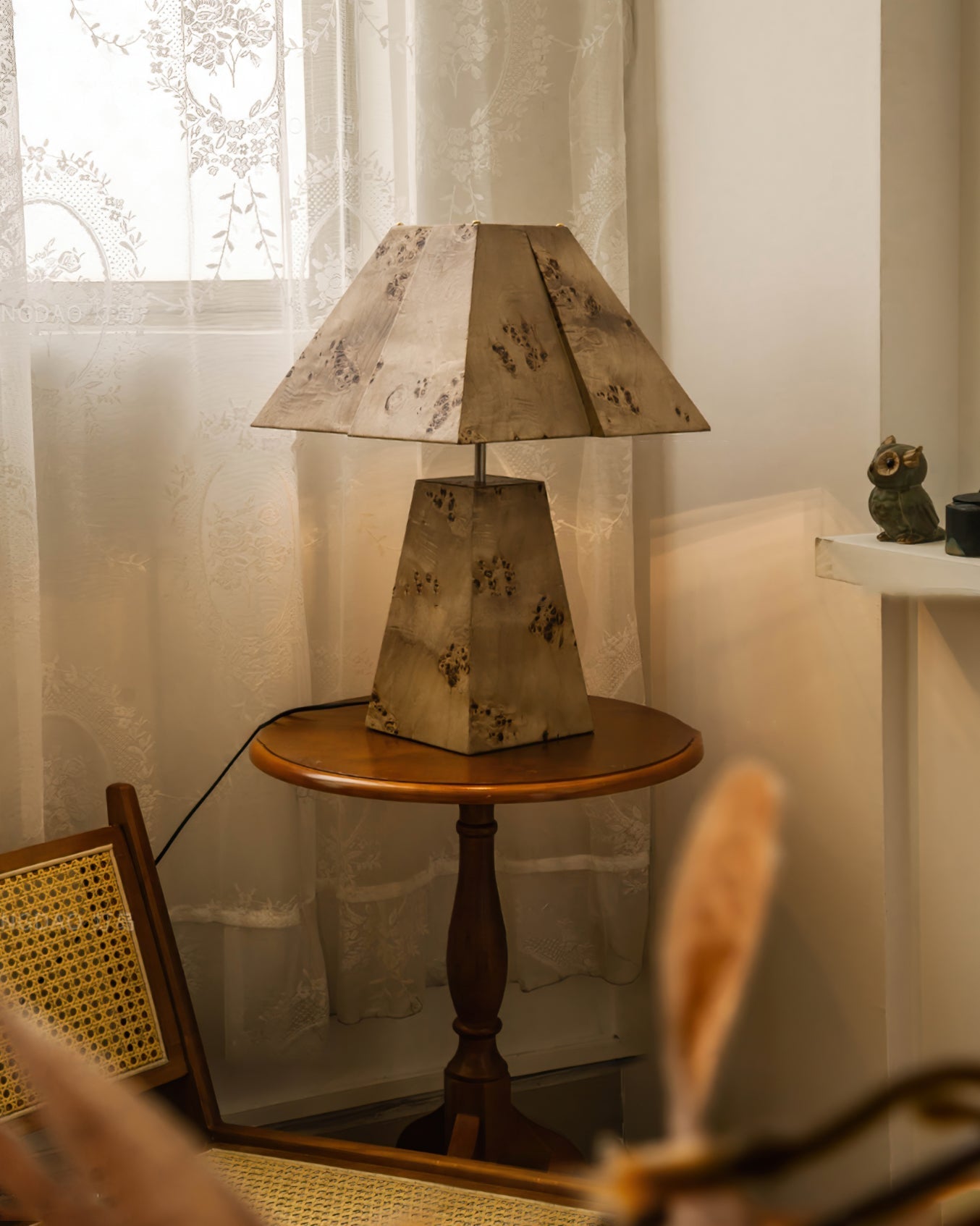 PyramidWood - Wooden Table Lamp
