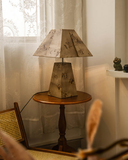 PyramidWood - Wooden Table Lamp