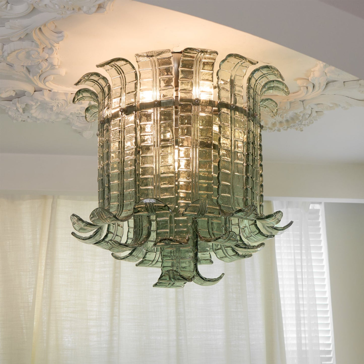 LuxeMurano - Ceiling Light with Italian Glass Style and Subtle Lighting