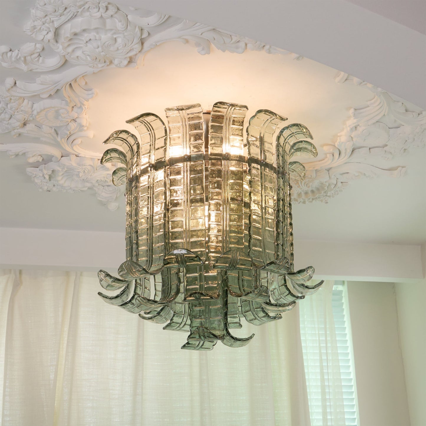 LuxeMurano - Ceiling Light with Italian Glass Style and Subtle Lighting