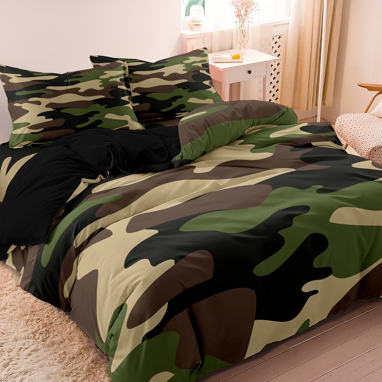 CamoCozy - Trendiges Camouflage-Bettwäsche-Set