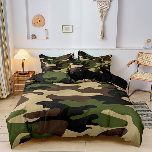 CamoCozy - Trendiges Camouflage-Bettwäsche-Set