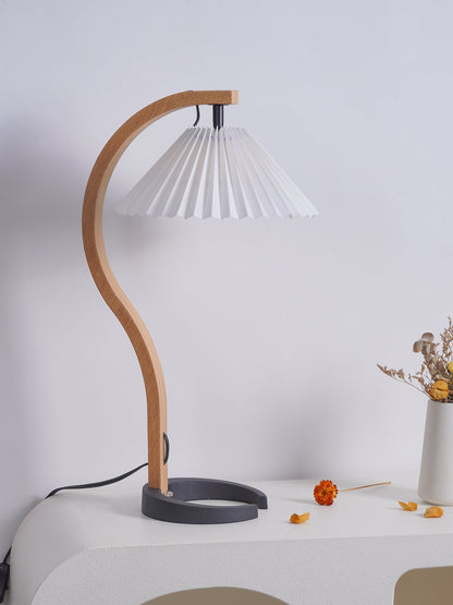 NatureArc - Wooden Table Lamp with Organic Shapes