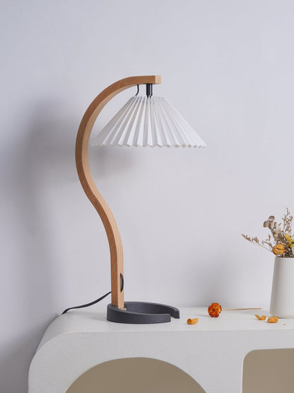 NatureArc - Wooden Table Lamp with Organic Shapes
