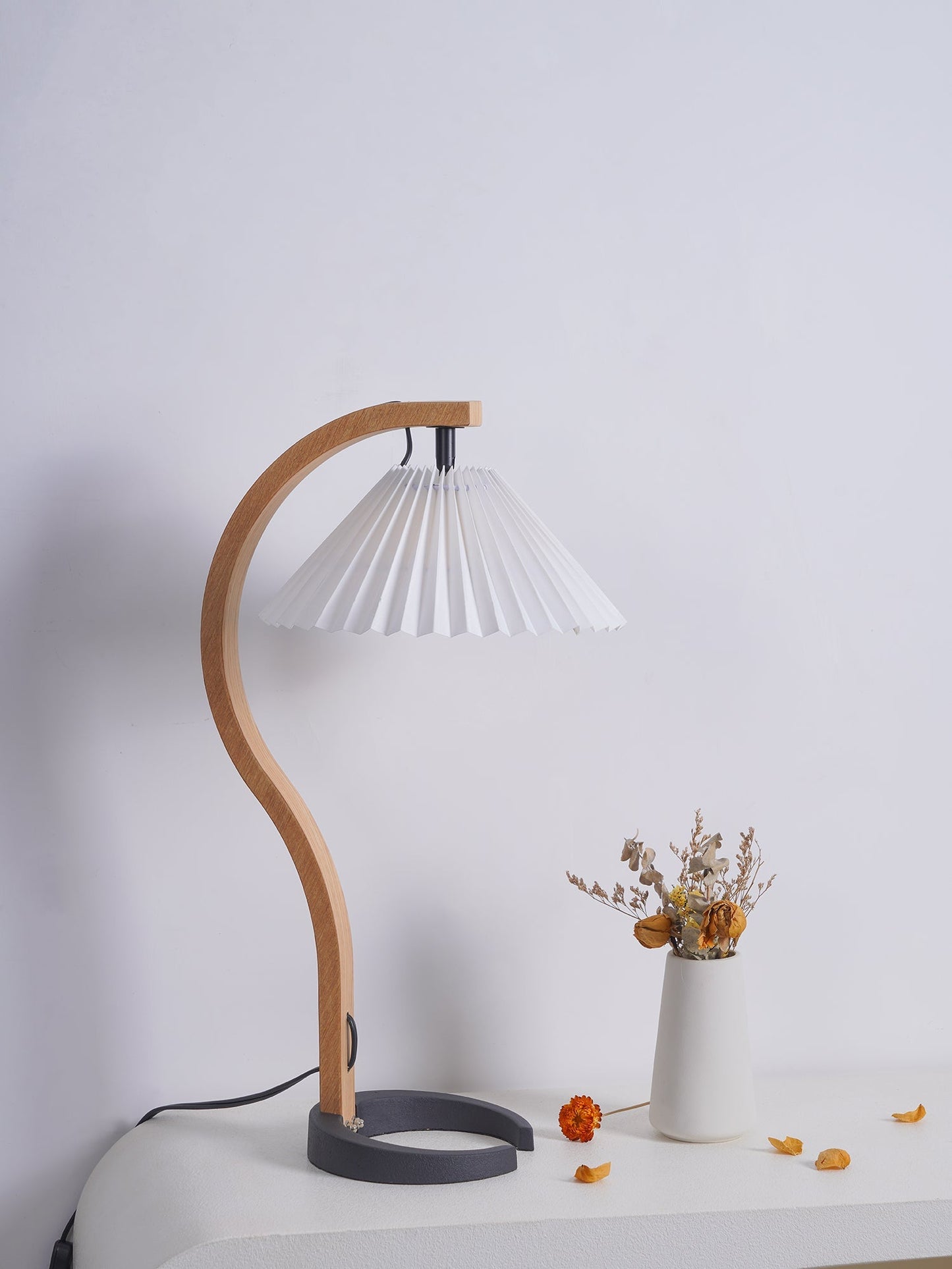 NatureArc - Wooden Table Lamp with Organic Shapes