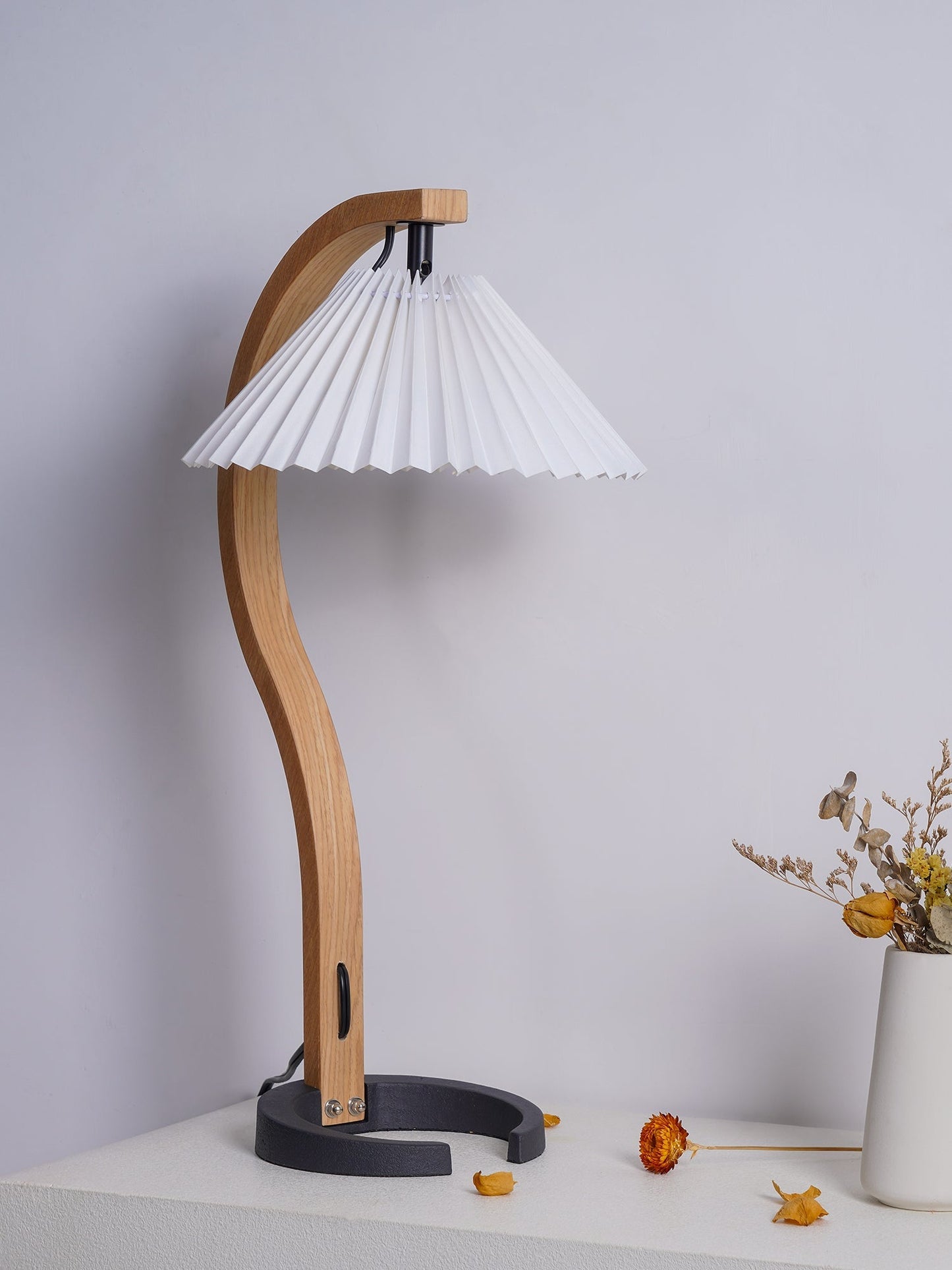 NatureArc - Wooden Table Lamp with Organic Shapes