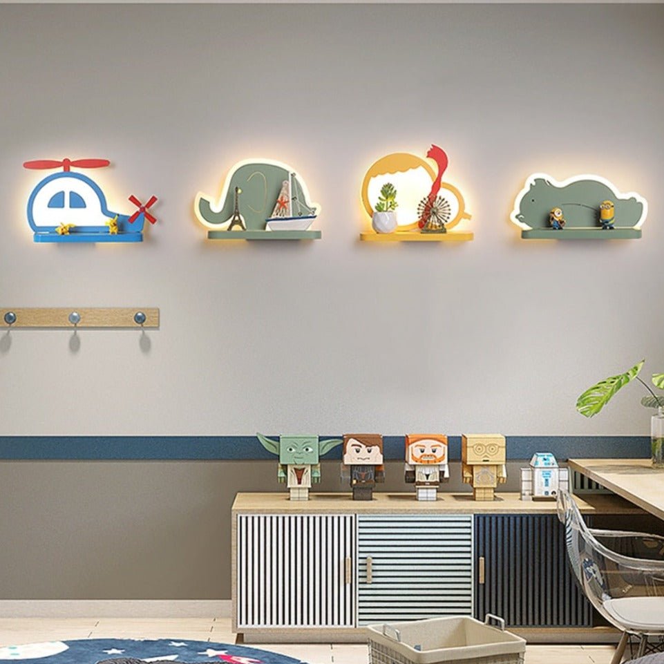 CartoonShelf - LED-Wandlampe mit Regal