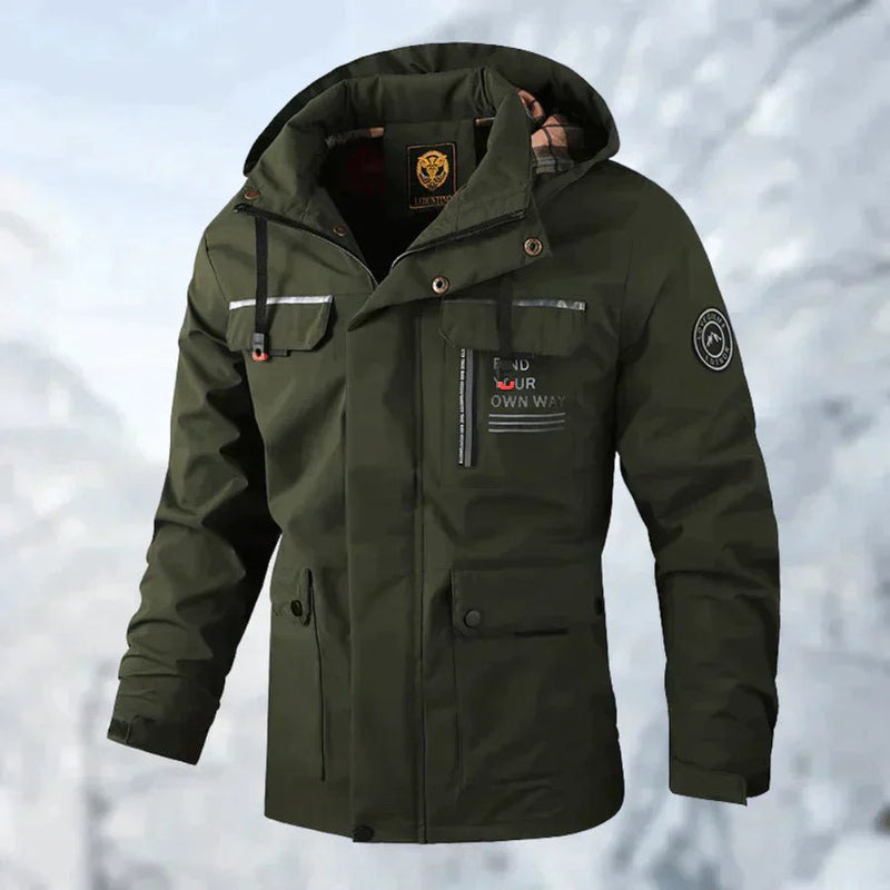Veste coupe-vent et imperméable pour hommes avec capuche - Cael