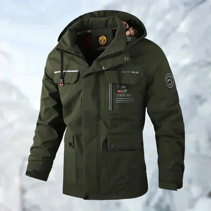 Alan - Water- and windproof jacket with removable hood for men