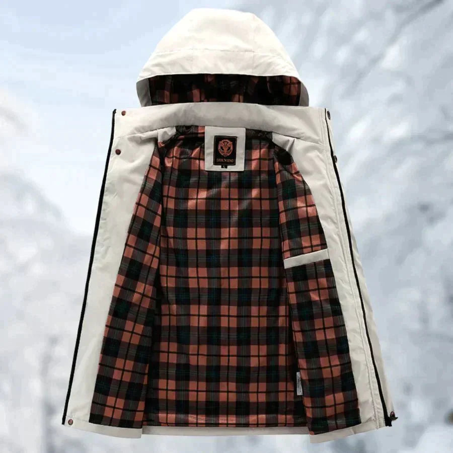 Alan - Water- and windproof jacket with removable hood for men