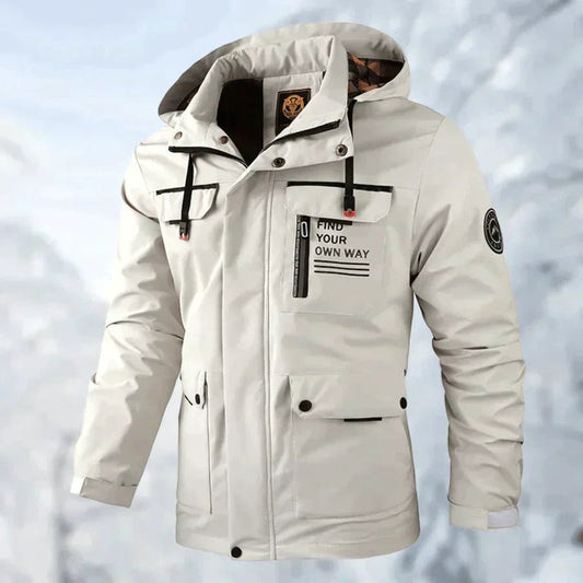 Veste coupe-vent et imperméable pour hommes avec capuche - Cael