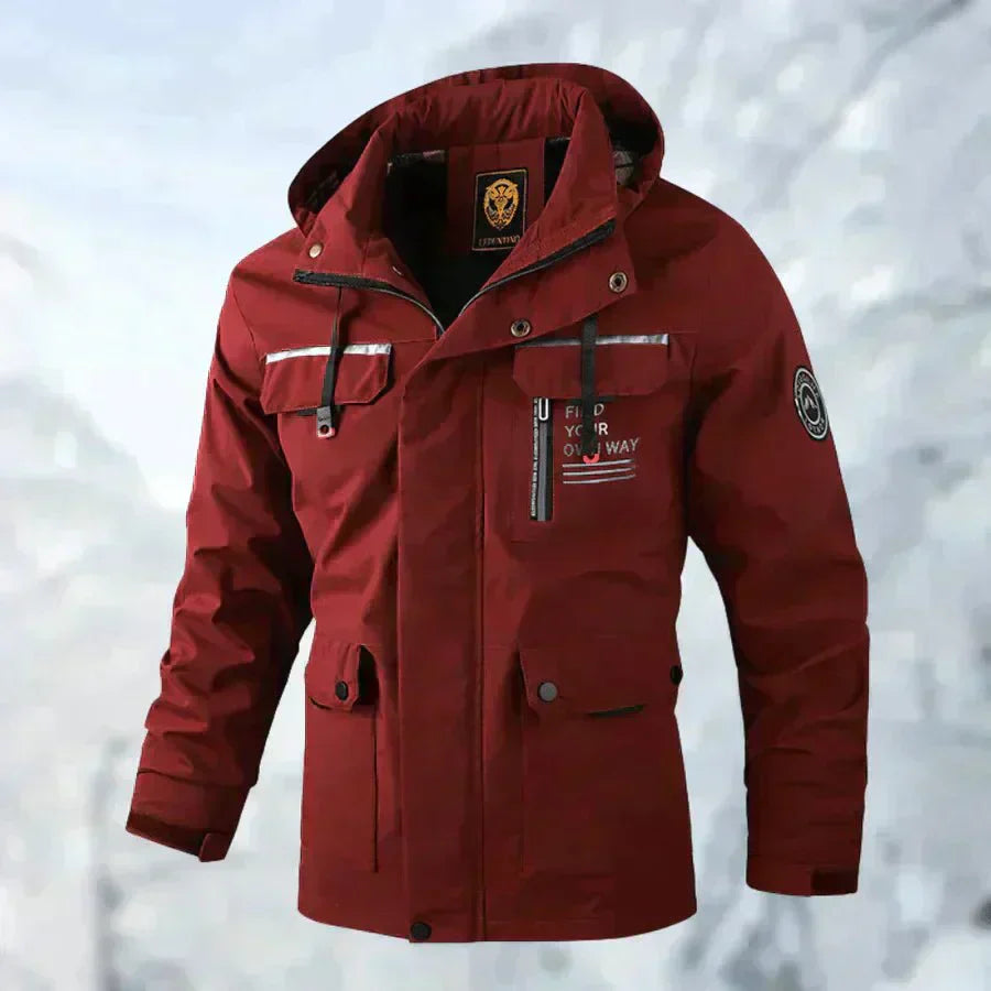 Alan - Water- and windproof jacket with removable hood for men