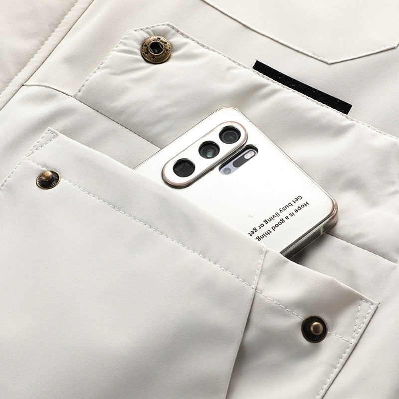 Alan - Water- and windproof jacket with removable hood for men