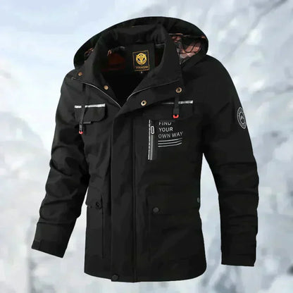 Alan - Water- and windproof jacket with removable hood for men