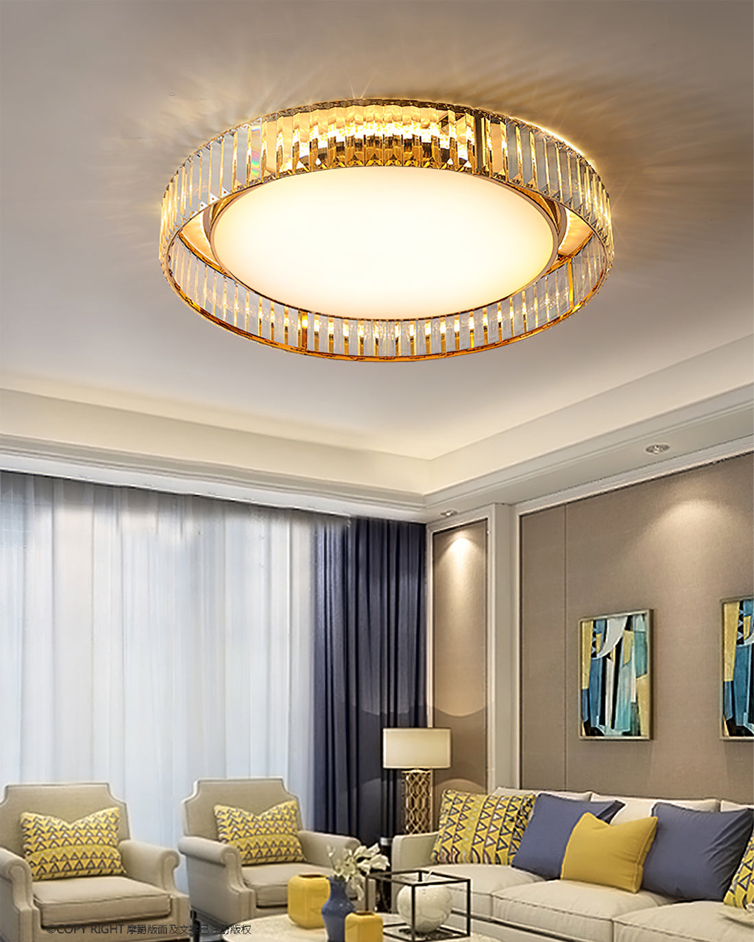 CurzonLuxe - Ceiling Light with Modern Design and Intimate Lighting